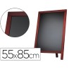 PIZARRA NEGRA LIDERPAPEL CABALLETE Y MARCO DE MADERA CON SUPERFICIE PARA ROTULADORES TIPO TIZA 55X85CM