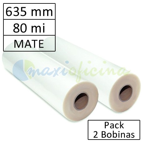 Bobina Plastificadora 80 Micras Mate 635mm.