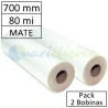 Bobina Plastificadora 80 Micras Mate 700mm.
