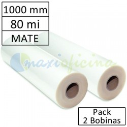 Bobina Plastificadora 80 Micras Mate 1000mm.
