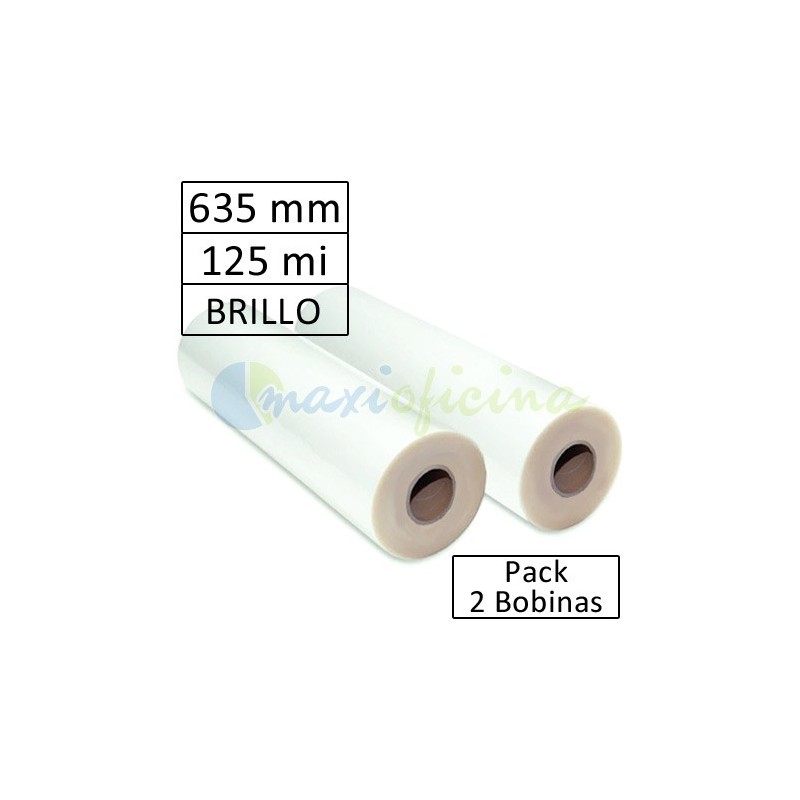 Bobina Plastificadora 125 Micras Brillo 635mm.