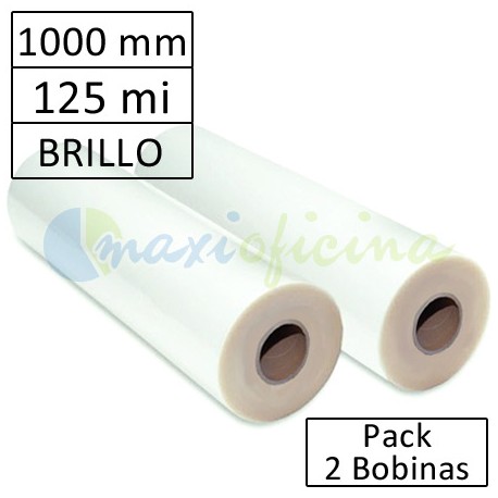 Bobina Plastificadora 125 Micras Brillo 1000mm.