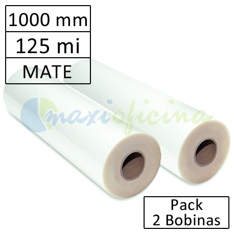 Bobina Plastificadora 125 Micras Mate 1000mm.