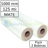 Bobina Plastificadora 125 Micras Mate 1000mm.