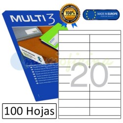 Etiquetas Adhesivas economicas Multi3 105x29mm (10502)