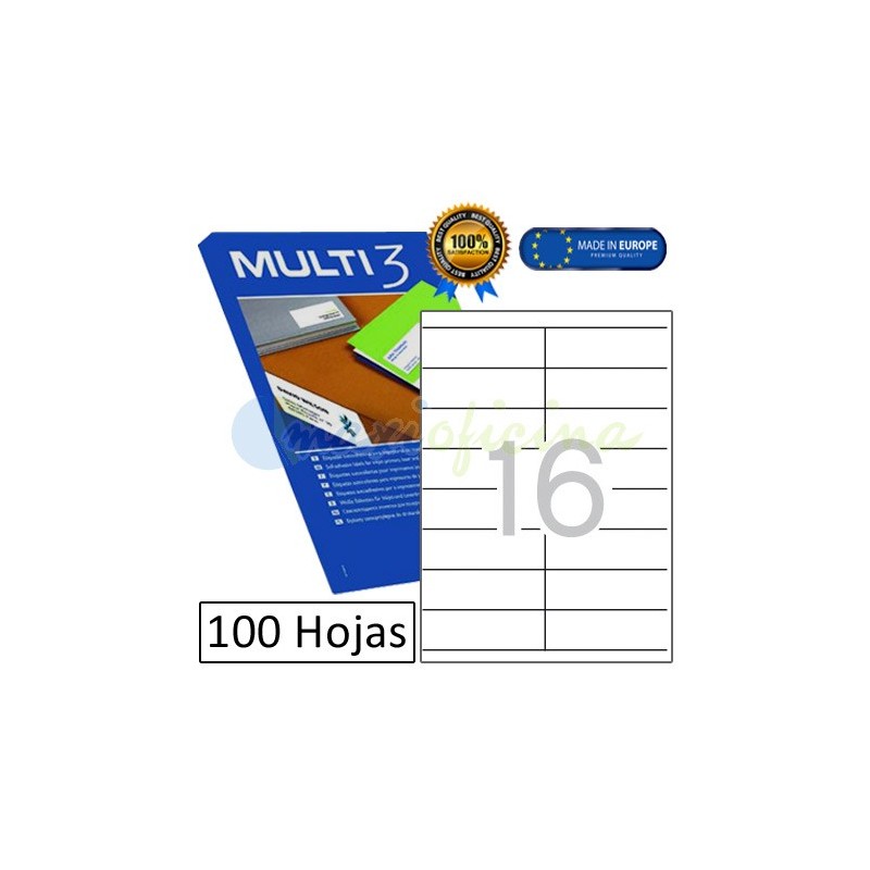 Etiquetas Adhesivas economicas Multi3 105x35mm (04707)