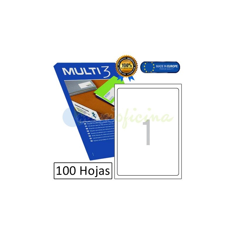 Etiquetas Adhesivas economicas Multi3 199,6x289,1mm (10504)