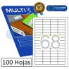 Etiquetas Adhesivas economicas Multi3 48,5x16,9mm (10490)