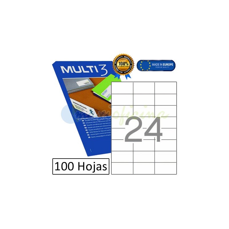 Etiquetas Adhesivas economicas Multi3 70x37mm (04704)