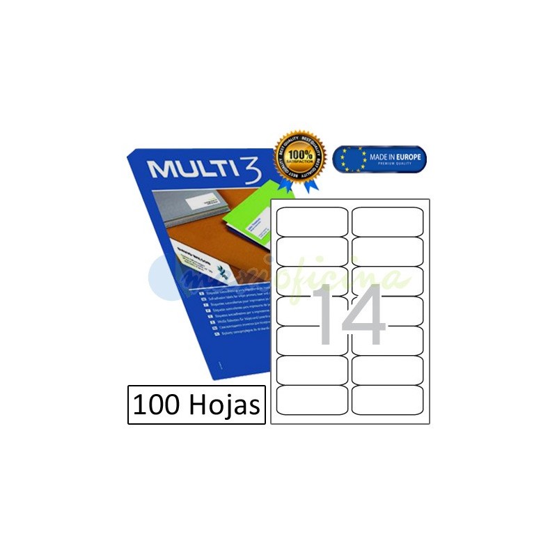 Etiquetas Adhesivas economicas Multi3 99,1x38,1mm (04728)