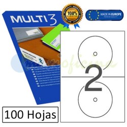 Etiquetas Adhesivas economicas Multi3 Ø 117 mm (10816)