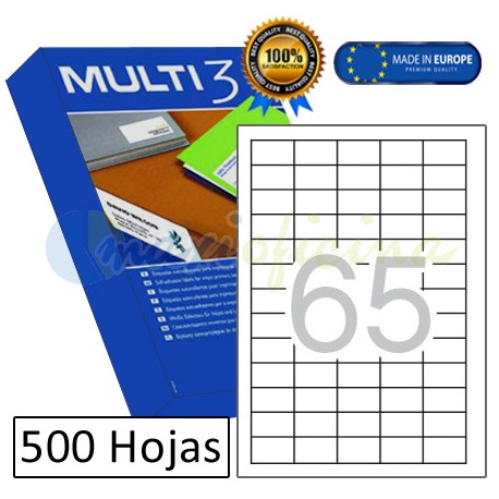 Etiquetas Adhesivas economicas Multi3 38x21,2mm (10509)