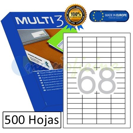 Etiquetas Adhesivas economicas Multi3 48,5x16,9mm (10510)