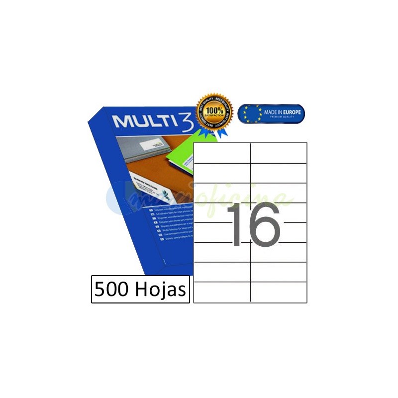 Etiquetas Adhesivas economicas Multi3 105x37mm (10524)