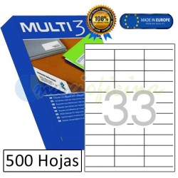Etiquetas Adhesivas economicas Multi3 70x25,4mm (10515)