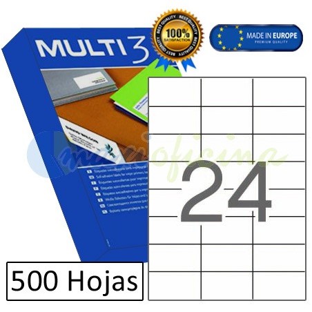 Etiquetas Adhesivas economicas Multi3 70x37mm (10518)