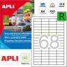 Etiquetas Adhesivas Removibles Apli 48x17mm 03053