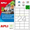 Etiquetas Adhesivas Removibles Apli 65x34mm 03056