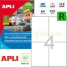 Etiquetas Adhesivas Removibles Apli 105x148mm 03058