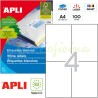Etiquetas Adhesivas marca Apli 105 x148mm Ref 01280