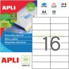Etiquetas Adhesivas marca Apli 105X37mm 25h Ref 01214