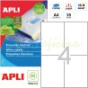 Etiquetas Adhesivas marca Apli 105x148mm 25h Ref 10827