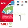 Etiquetas Adhesivas marca Apli 210x297 mm. 10h. Ref 12917