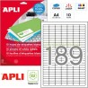 Etiquetas Adhesivas marca Apli 25x10 mm. 10h. Ref 12927