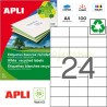 Etiquetas Adhesivas Recicladas Apli 70x37mm 100h