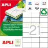 Etiquetas Adhesivas Recicladas Apli 70x42,4mm 100h