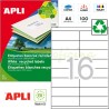 Etiquetas Adhesivas Recicladas Apli 105x35mm 100h