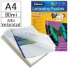 Fundas para Plastificadora de excelente calidad de la marca Fellowes en A4 80 Micras Brillo de Alta Velocidad en Maxioficina.com