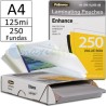 Fundas para Plastificadora de excelente calidad de la marca Fellowes en A4 125 Micras Brillo - Pack 250u. en Maxioficina.com