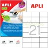 Etiquetas Adhesivas Apli para impresoras laser 70x42mm Referencia 2521