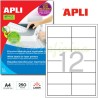 Etiquetas Adhesivas Apli para impresoras laser 97x42mm Referencia 2522