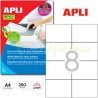 Etiquetas Adhesivas Apli para impresoras laser 105x74mm Ref 2527