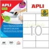 Etiquetas Adhesivas Apli para impresoras laser 105x57mm Ref 10574