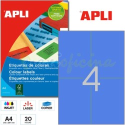 Etiquetas Adhesivas Apli Azules 105x148 mm. Ref 12992