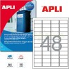 Etiquetas Adhesivas en Poliester Blanco Apli 45x21mm.