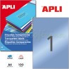 Etiquetas Adhesivas en Poliester Transparente Apli 210x297mm.