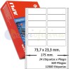 Etiquetas Adhesivas Papel Continuo Apli 88.9x23.3mm. Ref.00014
