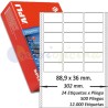 Etiquetas Adhesivas Papel Continuo Apli 88.9x36mm. Ref.00025
