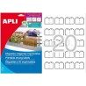 Bolsa Apli Etiquetas   Colgantes  22,0X 35,0  10 hojas