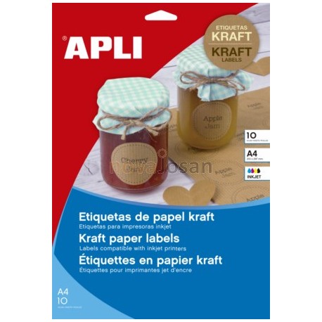 Etiquetas Adhesivas de Papel Kraft 63.5 x 42.3 mm Apli