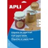 Etiquetas Adhesivas de Papel Kraft 63.5 x 42.3 mm Apli