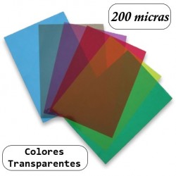 Portadas Encuadernación PVC Transparente A4 200 Micras Color ROJO