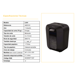 Destructora LX41 Minicorte