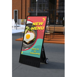 Tótem publicitario portable de exterior