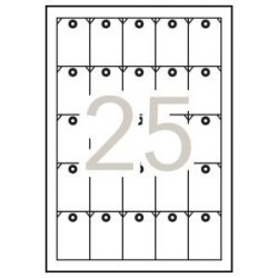 Etiquetas colgantes imprimibles 36 x 53 mm 10 hojas