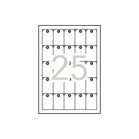 Etiquetas colgantes imprimibles 36 x 53 mm 10 hojas